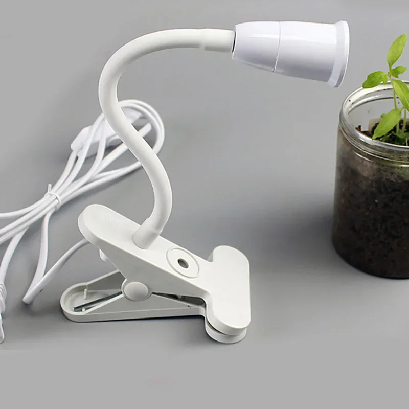 

1pcs E27 30cm/40cm/50cm AC 85-265V Flexible Clip on Desk Table LED Lamp Holder Socket Power Cable with On/Off Switch Drop Ship