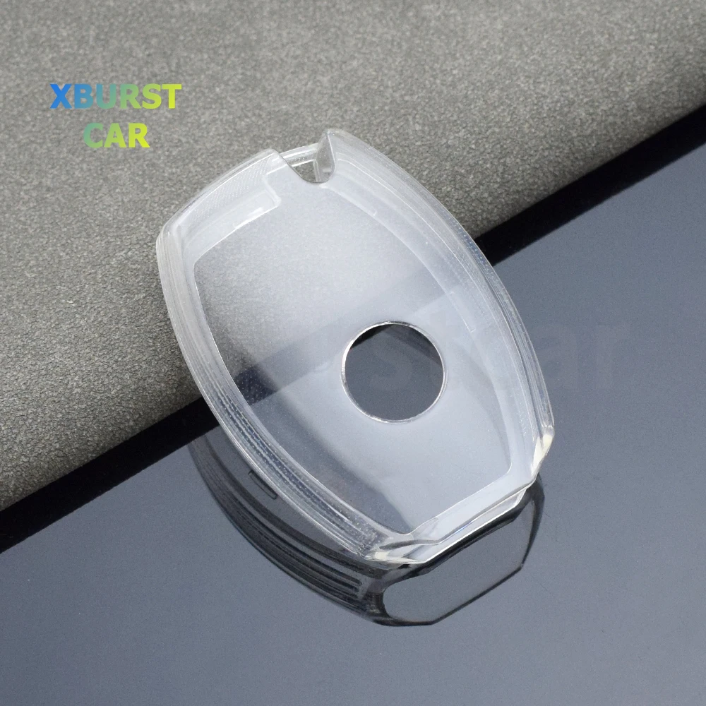 Transparente para Mercedes Benz W204 W205 W212 GLA R SL clase GLK GL SLK SLC AMG SLK GT CLS GLS SLS SLK TPU funda para llave de coche