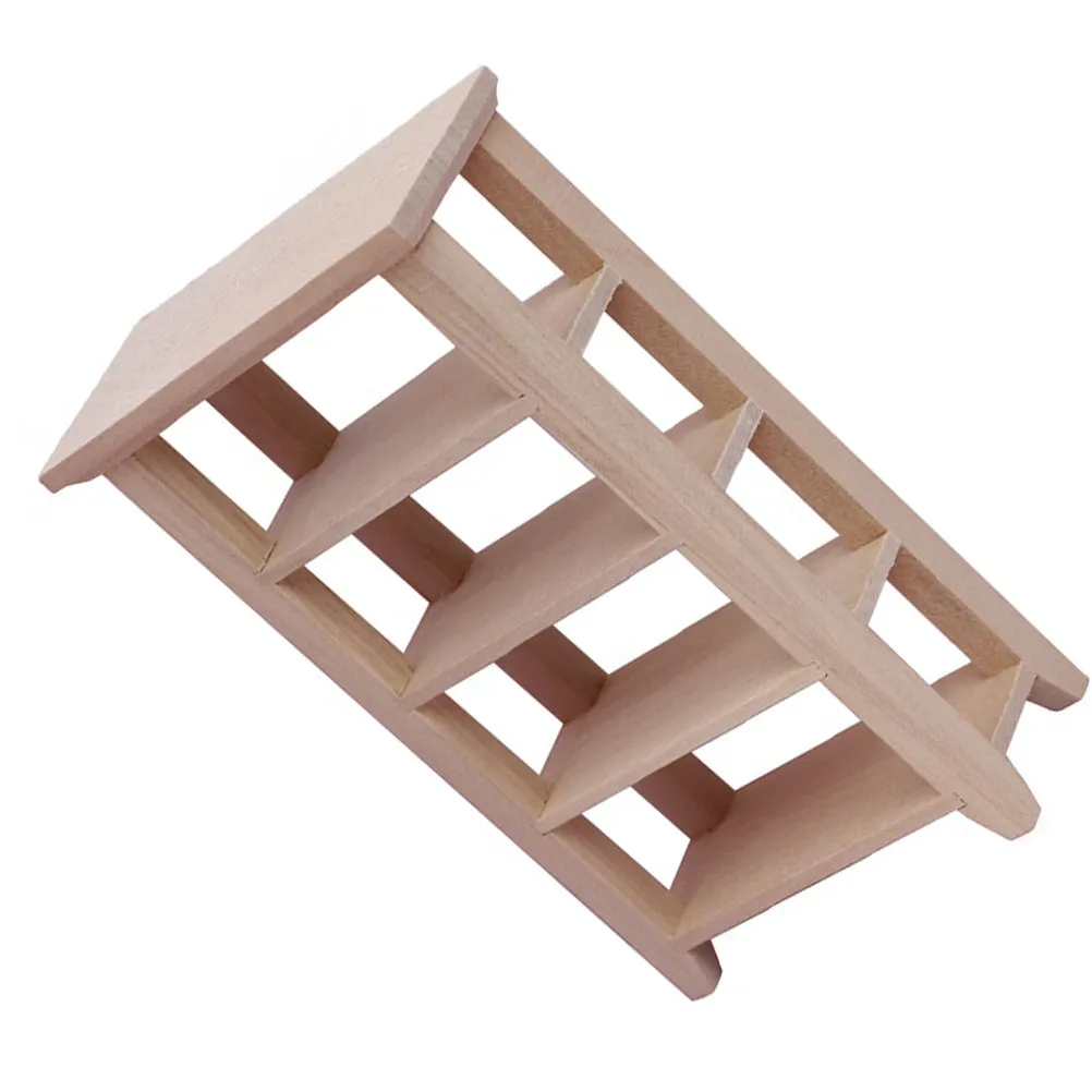 Miniature Wooden Bookshelf Absorbent Stable Wood Material Home Decor Mini House Furniture Accessories Mini Furniture