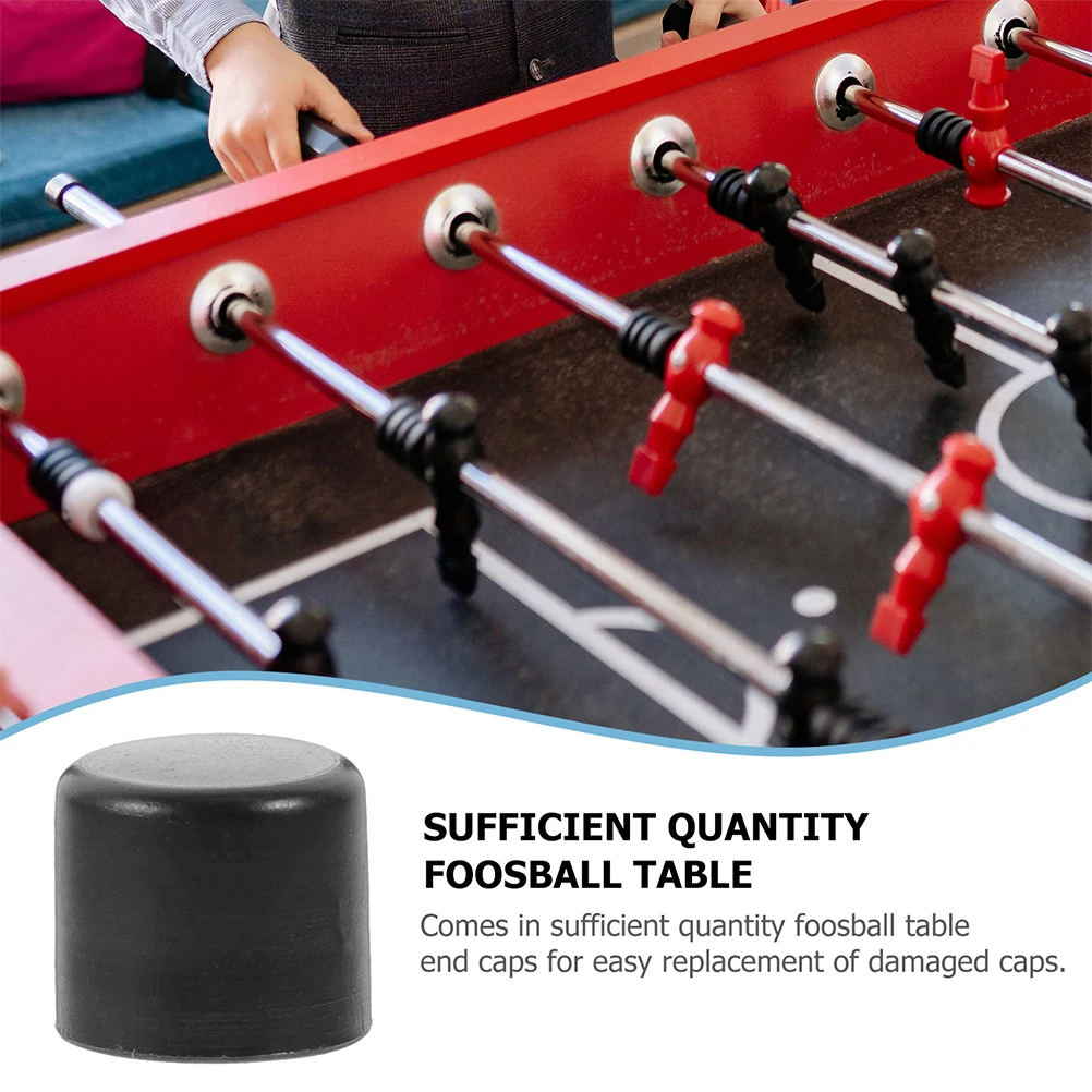 

12 Pcs Foosball Table End Caps Football Machine Parts 8mm Covers Replacement Rod Plugs Accessories Desk Soccer Entertain