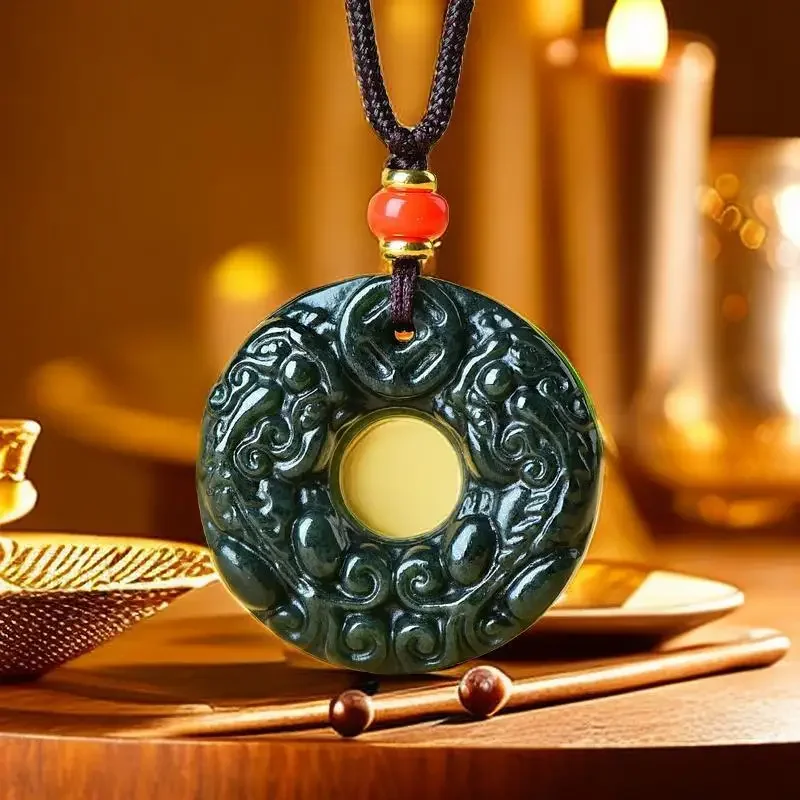

Hetian Jade Pixiu Pendant Jewelry Natural Man Real Stone Gemstone Pendants Fashion Luxury Necklace Charm Jadeite Designer