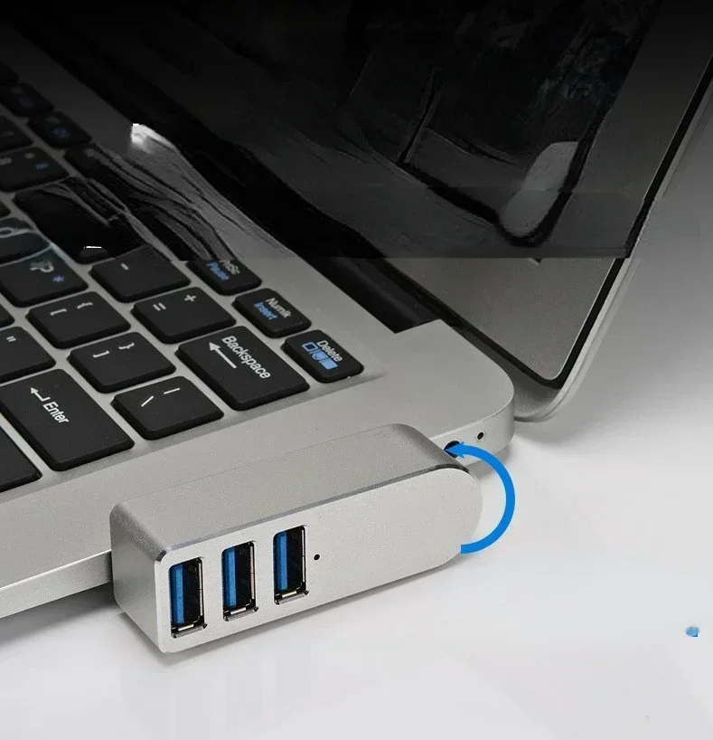 ラップトップ、ノートブック、PC、コンピュータ、アダプタ、スプリッタ、拡張、充電ハブ、USB 3.0 ワイヤレス アクセサリ用の 3 in 1 ハブ