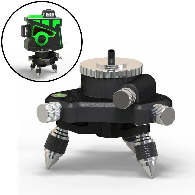 360 Degree Fine Adjustment Base for Laser Level Building Spirit Level Metal Tripod Bracket Household Gradienter Adjustable Base