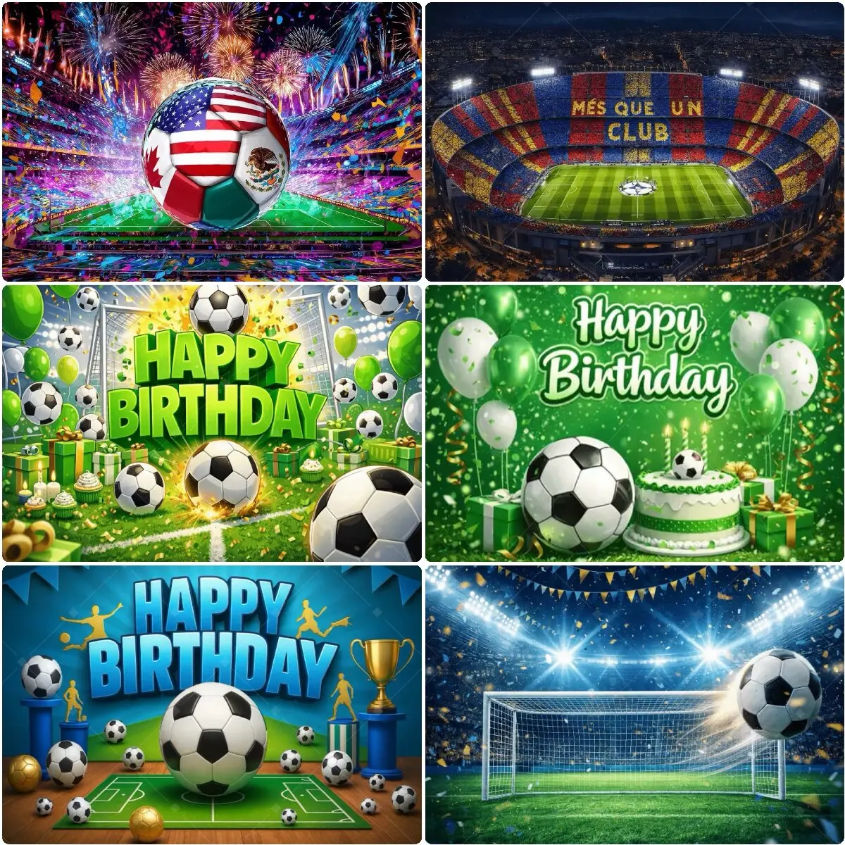 

Football Birthday Party Backdrop Green Football Field Sports Scene Kids Birthday Balloons Cake Table Decor Football Sports Poste