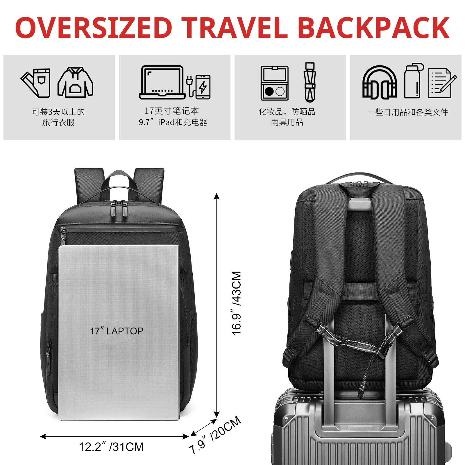 Manufacturer Wholesale Outdoor Backpack Oxford Cloth Waterproof Backpack Men's Trend Multifunctional Backpack Business