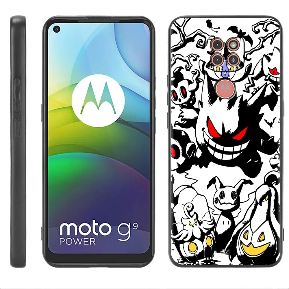 Pokemon Gengar Cool Evil Elf Phone Case For Motorola Edge 20 Pro G51 5G 30 Neo G22 One Fusion G31 G9 Power Cover Silicone Bumper