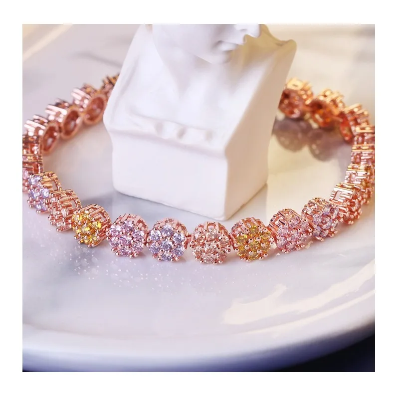 

Creative Fashion Hipster Accessories Copper Zircon Bracelet Women's Style New Bracelet