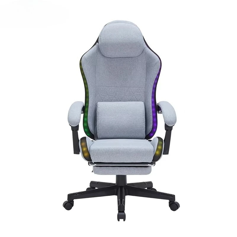 Silla de juegos RGB al por mayor con reposapiés ajustable y giratoria para el hogar o la oficina Silla de jugador Silla