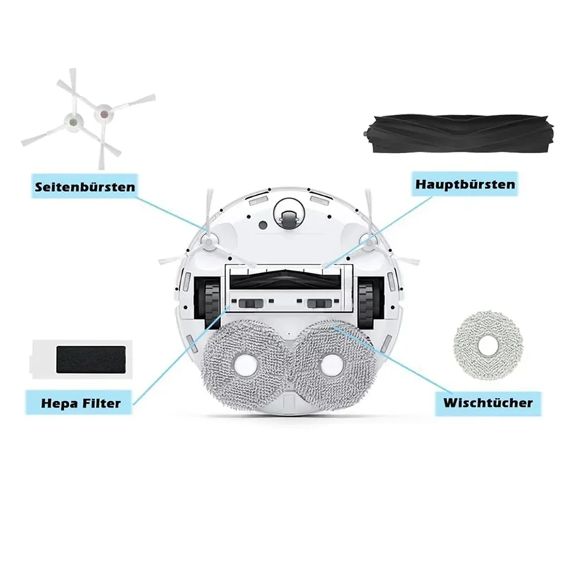 YCOC-For Ecovacs Deebot T20 OMNI T20e T20 Pro جهاز آلي لتنظيف الأتربة فرشاة جانبية رئيسية فلتر Hepa ممسحة أكياس الغبار القماش أجزاء