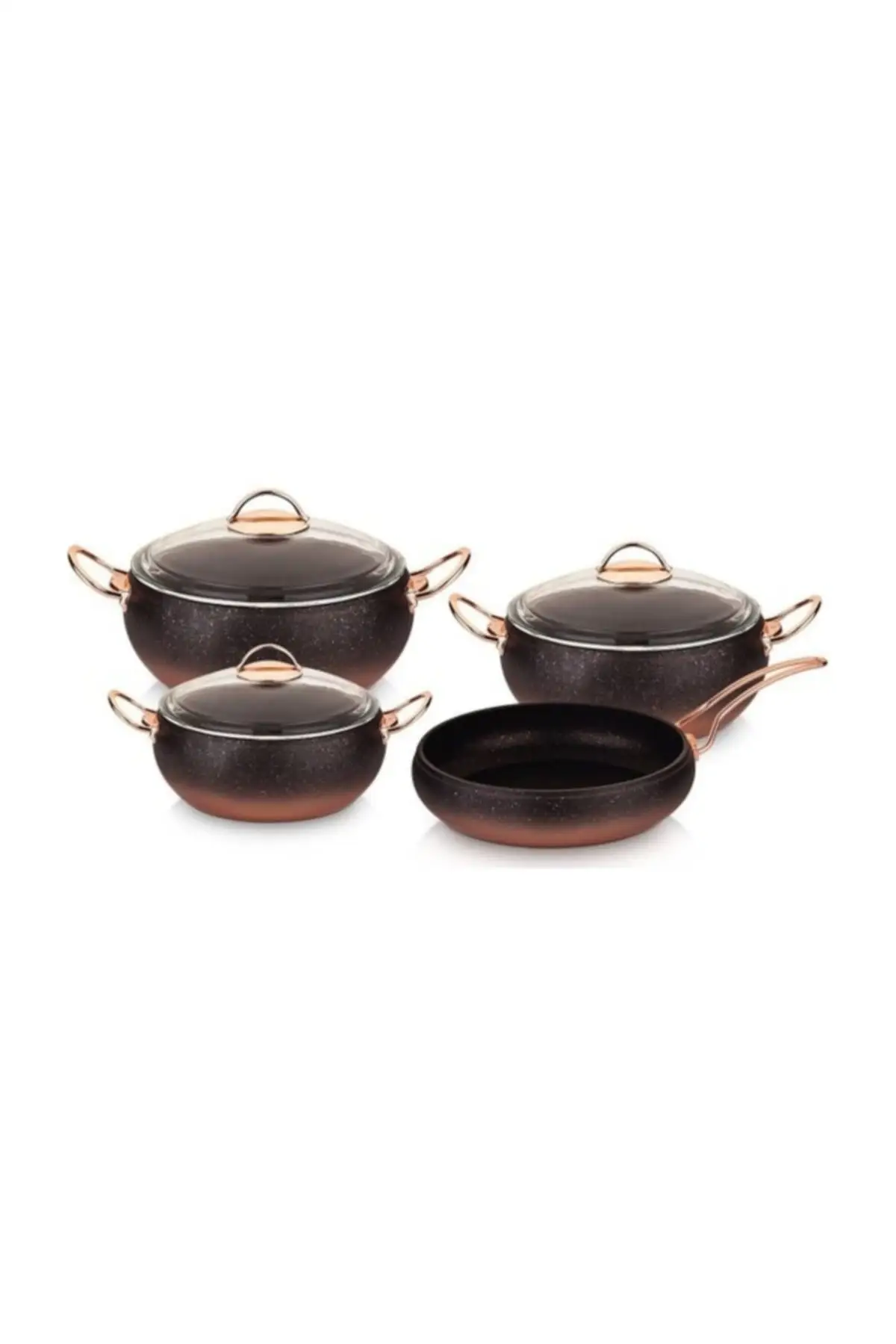 

DOLBOVI 7 piece granite sphere Cookware Set copper color Cookware Set