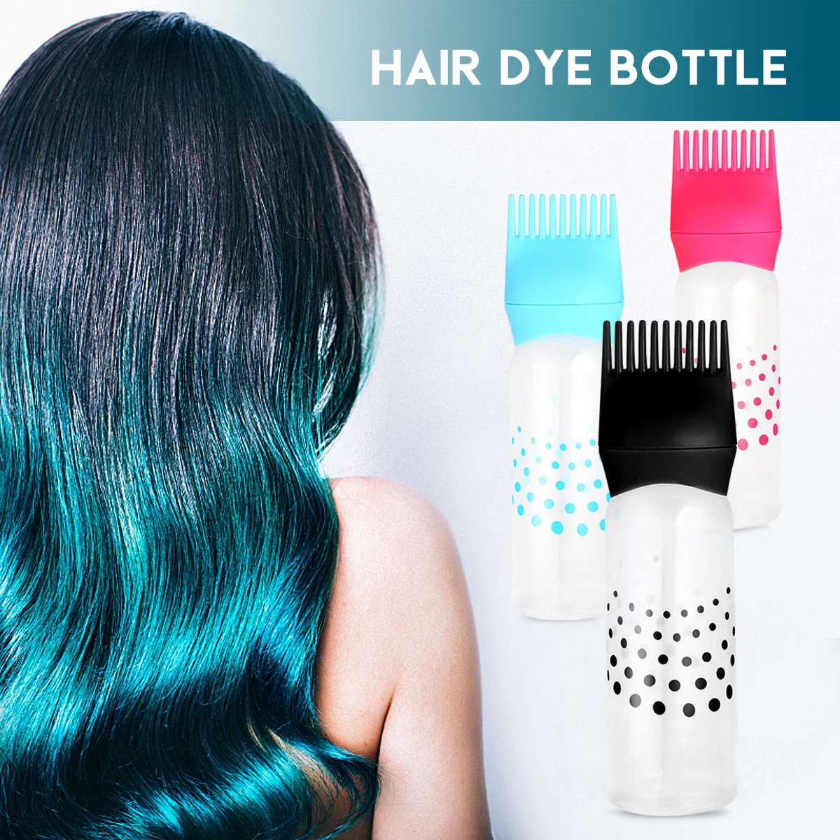 3 قطعة زجاجة قضيب صبغ الشعر سطح أملس متجر المنزل صالون استخدام أداة تلوين متعددة الوظائف زجاجات صبغ الشعر