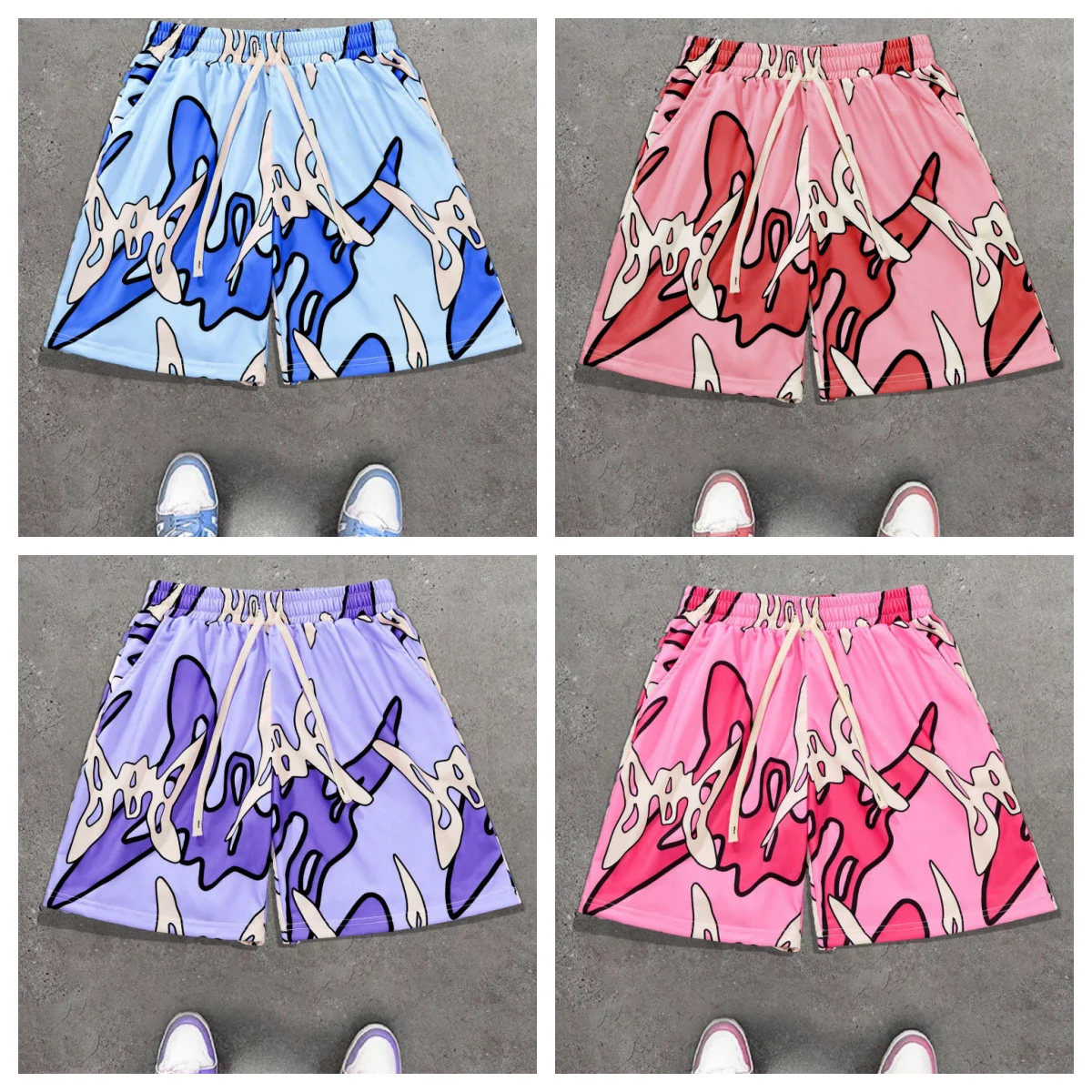 

Летние популярные шорты с 3D принтом, быстросохнущие, впитывающие пот, спортивные шорты для пляжного отдыха, новинка 2025 года, модные уличные мото