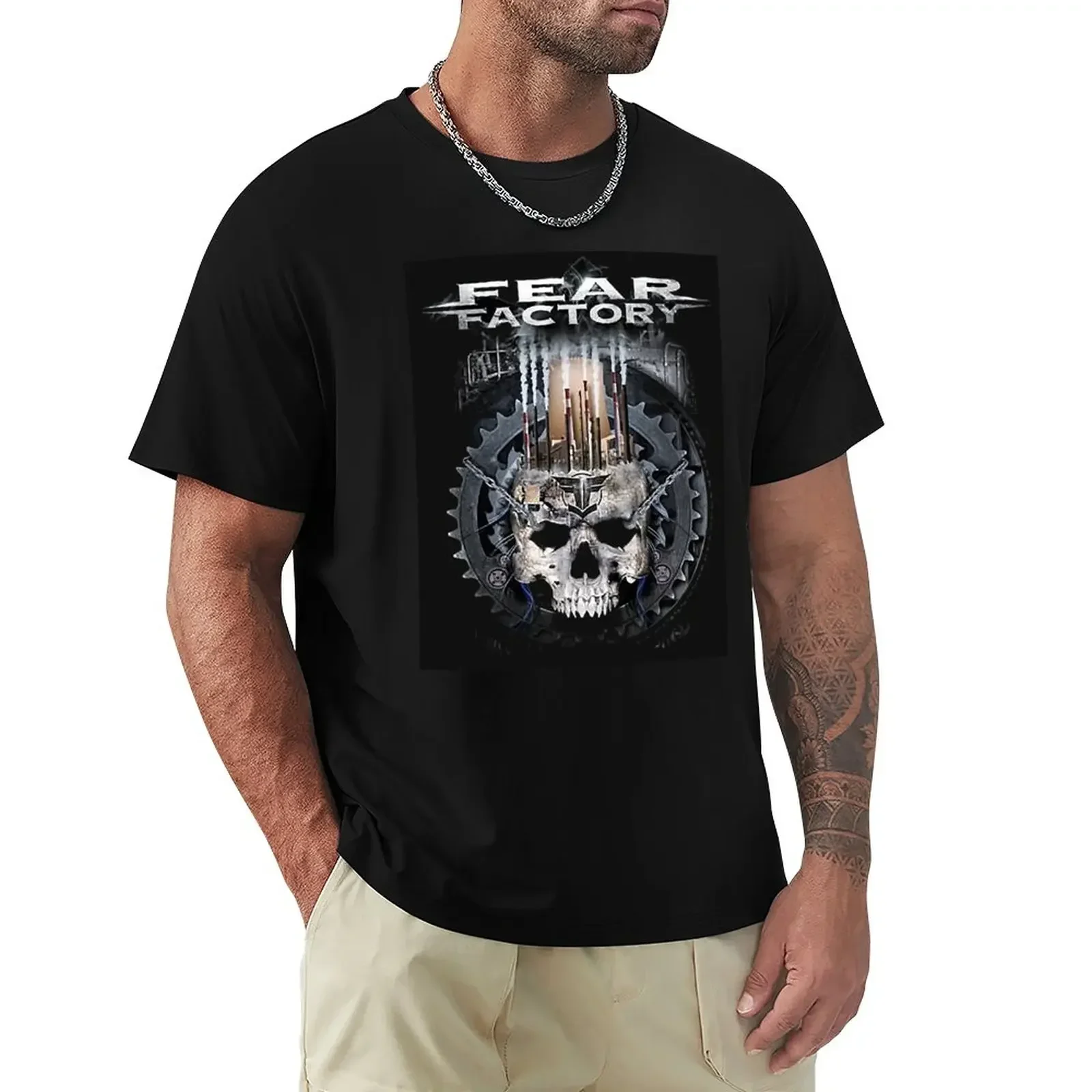 Fear Factory T-Shirt plus sizes graphics oversizeds summer clothes fruit of the loom mens t shirts