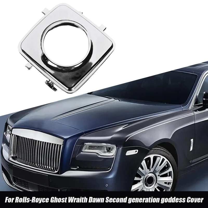 Car Hood Logo Cover Chrome Trim Plate 51137493203 For Rolls-Royce Ghost Wraith Dawn Second Generation Goddess Cover Accessories