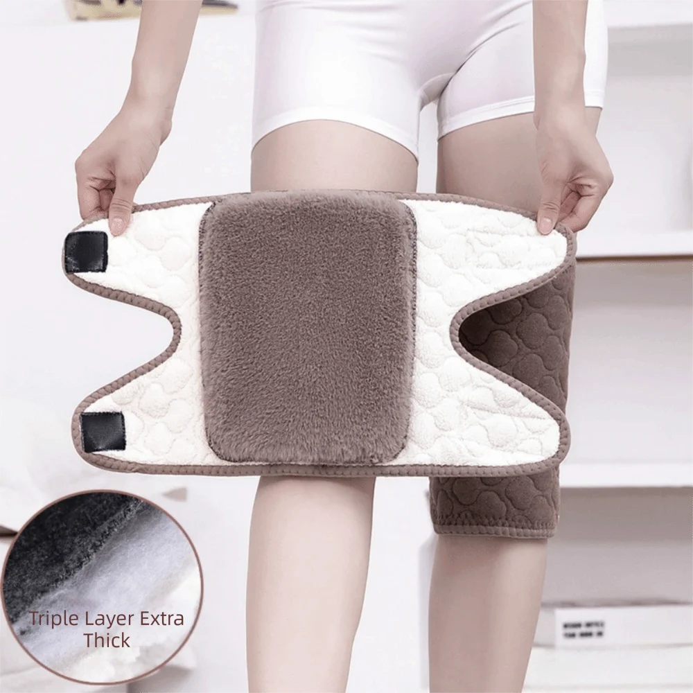 

New Warm Knee Pad Rabbit Fur Cold Protection Leg Warmers Leg Arthritis Kneepad Women Men