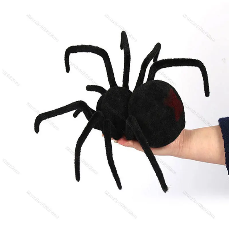 Electronic Remote Control Tarantula Realistic Crawling Spider Glowing Eyes 4CH Smart RC Prank MOC Toy for Halloween Scary Gift