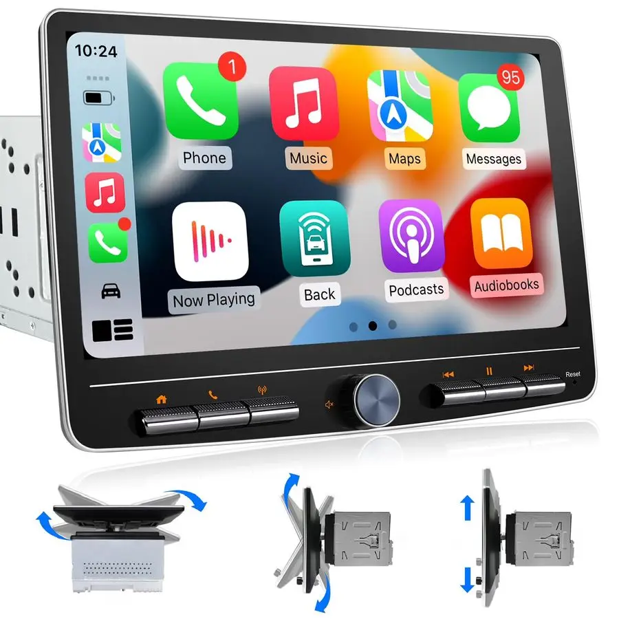 Inch Dubbel Din Autoradio Draadloos CarPlay Android Auto 2G32G Afneembaar touchscreen Android Car Play Radio Bluetooth AM FM GPS