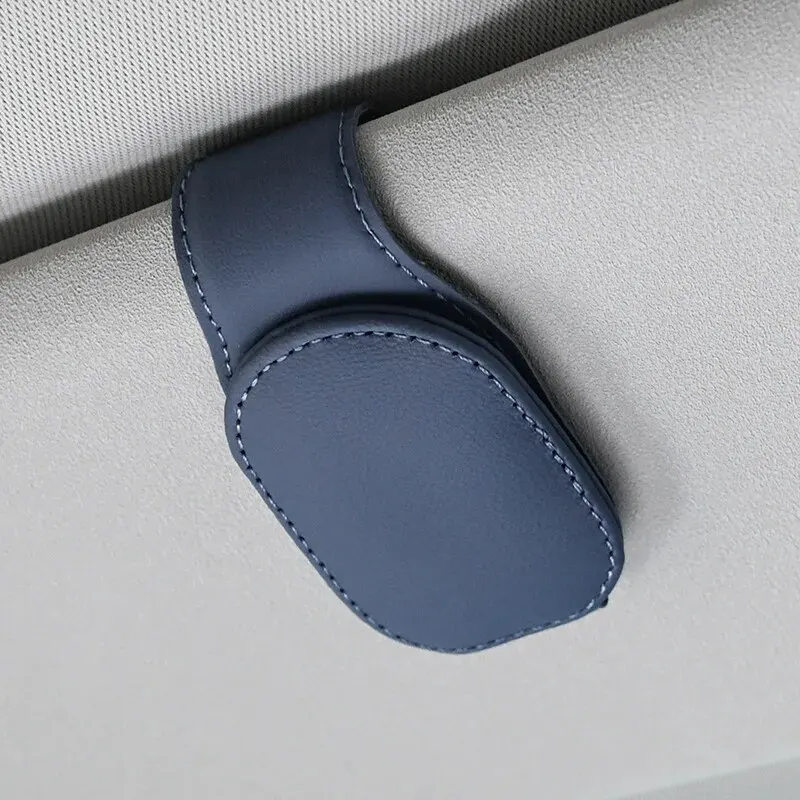 Universal Auto Auto Sonnenblende Brillen Aufhänger Clip Leder Gläser Halter Magnetische Multi-Funktion Automobil Zubehör Lagerung
