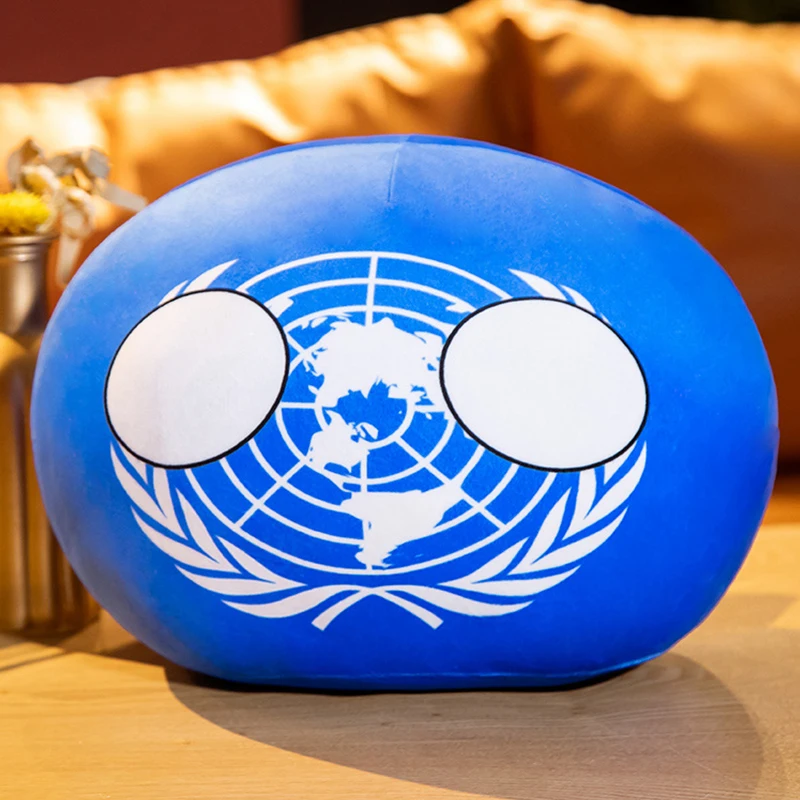 10-40 سنتيمتر الكرتون بولندبول كونتري بول أفخم دمية قلادة إسرائيل الولايات المتحدة الأمريكية CL تأثيري العلم الوطني وسادة مستديرة هدايا عيد الميلاد للأطفال