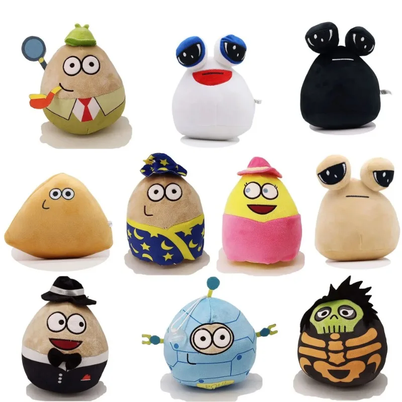 

22cm Hot Game My Pet Alien Pou Plush Toy Furdiburb Emotion Alien Plushie Stuffed Animal Pou Doll Kids Birthday Christmas Gifts