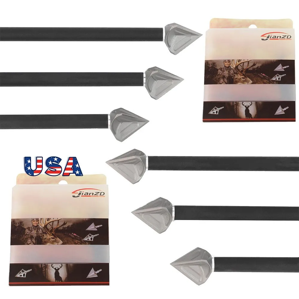 

6pcs Archery Broadhead 100gr Screw-in Arrow Tips Target Arrowhead Durable Stainless Steel Outdoor Bow Hunting Shooting Accessory