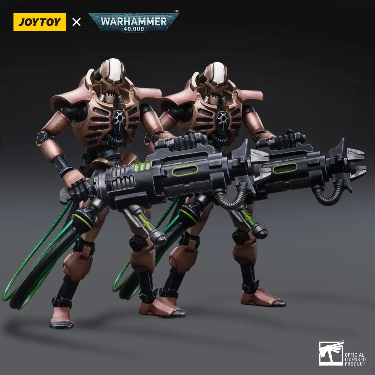 

In Stock JOYTOY 1/18 Warhammer 40K Necrons Szarekhan Dynasty Immortal withTesla Carbine 2PCS Anime Action Figure Model Toys Gift