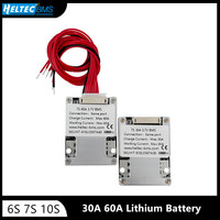 Heltec bms 10s 36v 30a 60a 6S 7S BMS 24V with balanced lithium battery protetcion board for eletronic tools/wheelchair/vehicle