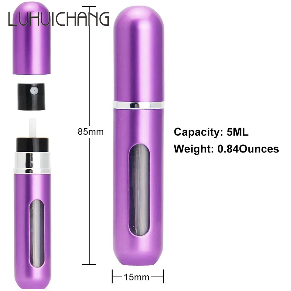 8Ml/5Ml Chai Mini Lọ Hương Nước Hoa Với Xịt Mùi Hương Bơm Trống Hộp Đựng Mỹ Phẩm Di Động Atomizer Bình