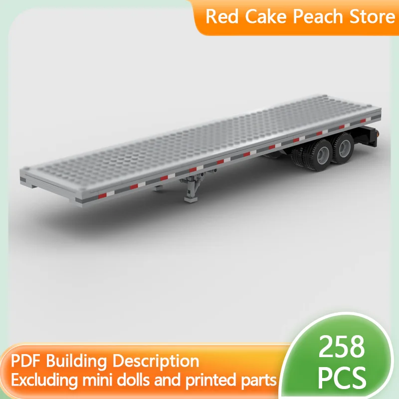 

Модель городской автомобиль MOC, строительные кирпичи, планшетный транспорт, полуприцеп, модульная технология, детские праздничные подарки, сборка игрушек, костюм