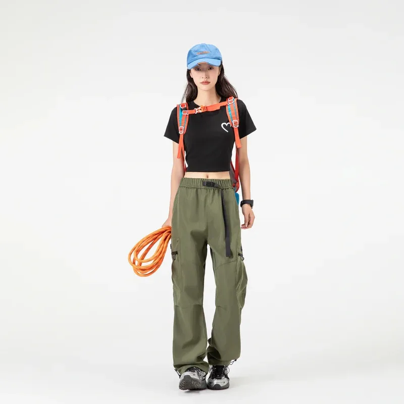 

Свободные широкие брюки-карго, прямые брюки, повседневные уличные узкие брюки, корейский уличный стиль