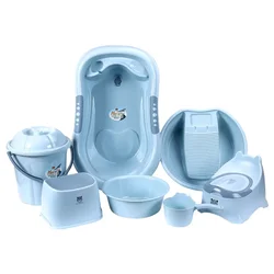 Baby Bathtub Set, Upgraded Durable Plastic Bath Set, Non-Slip hickened Tub, Shower Products Gift