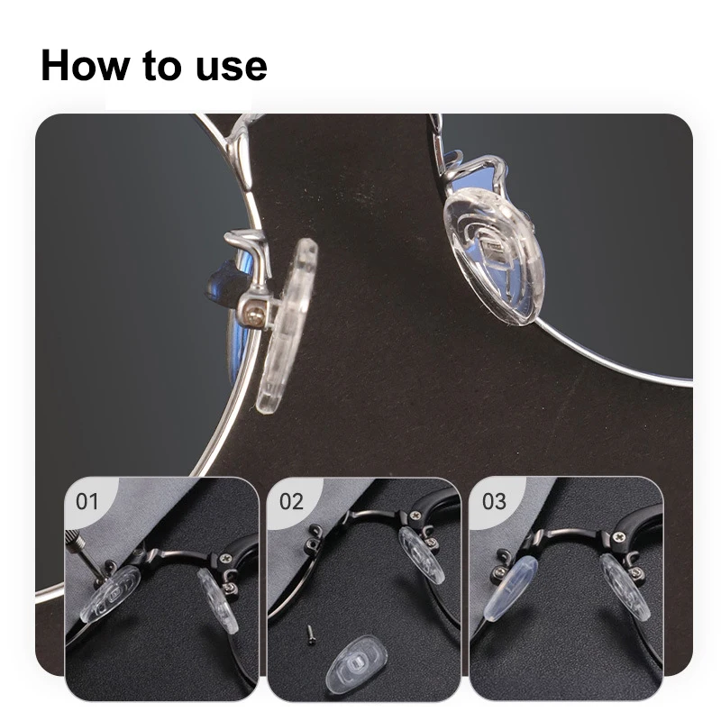 DIY Luftkammer Klare Ovale Brillen-Nasenstütze Silikon-Nasenpads Brillenhalterung Anti-Rutsch Sonnenbrillen Brillenzubehör – Detail 5