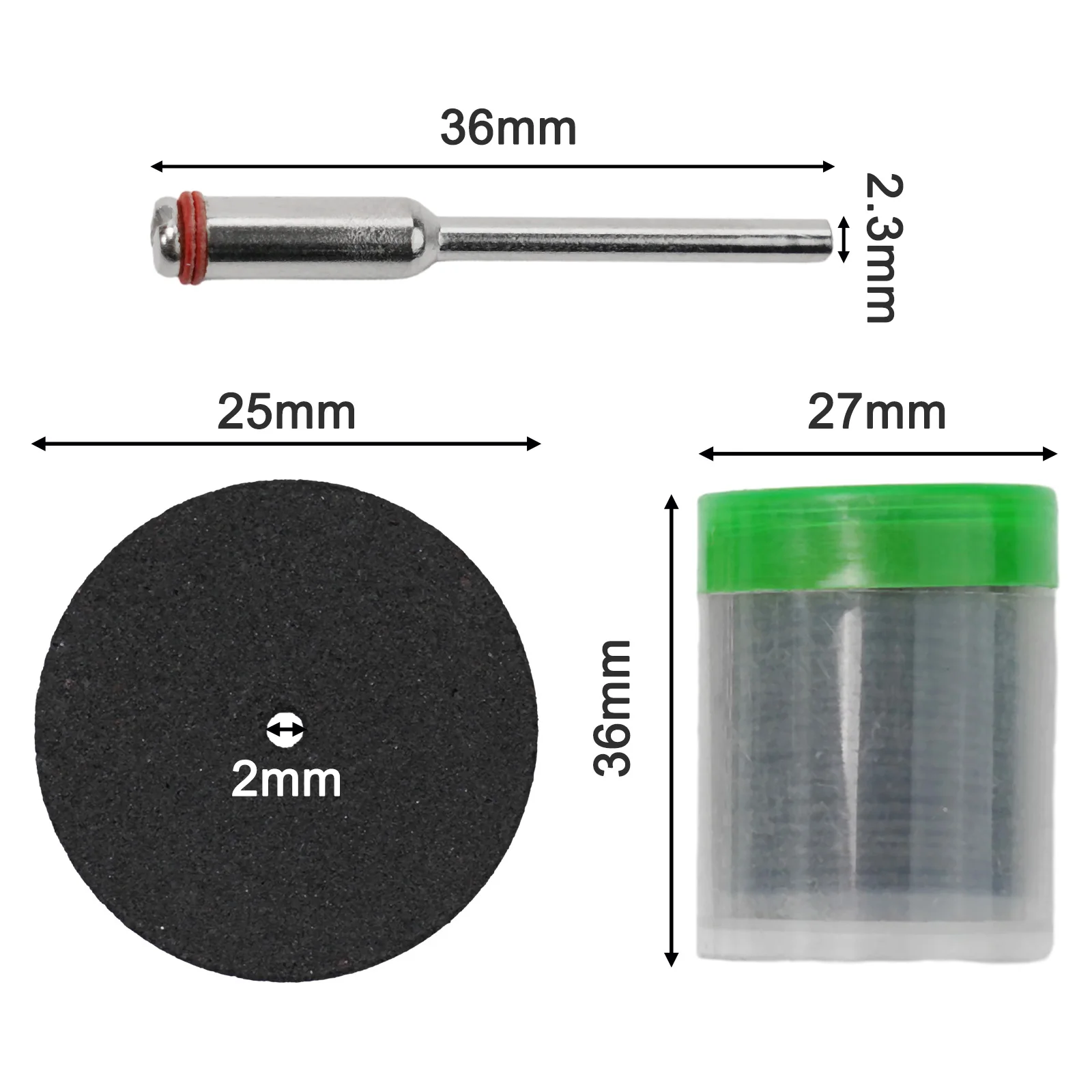Mola di alta qualità 40 pz/set 36mm lunghezza asta lama per sega circolare nera + argento per la sostituzione della molatura/taglio