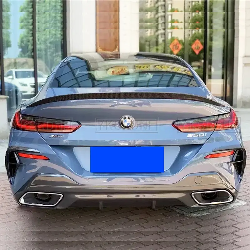 Car Styling Rear Trunk Spoiler Wing Lip For BMW 8 Series G16 4 Doors 2019 - UP 840i V Style Carbon Fiber Rear Trunk wings