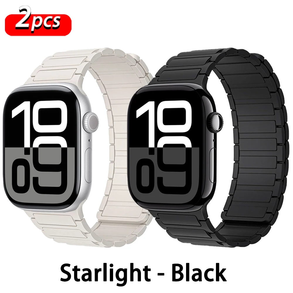 Magnetisches Schlaufenarmband für Apple Watch-Armbänder 46 mm 44 mm 40 mm 45 mm 41 mm 42 mm Silikonarmband iWatch Serie 11 10 9 8 7 6 SE Ultra 3