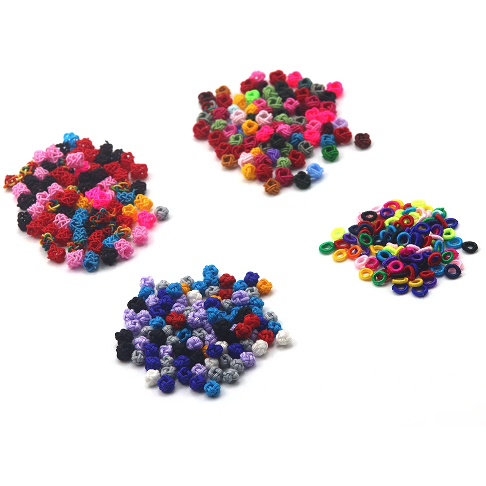 20pcs/bag 6mm color woven interval knot pineapple buckle Chinese knot tassel DIY necklace bracelet interval production