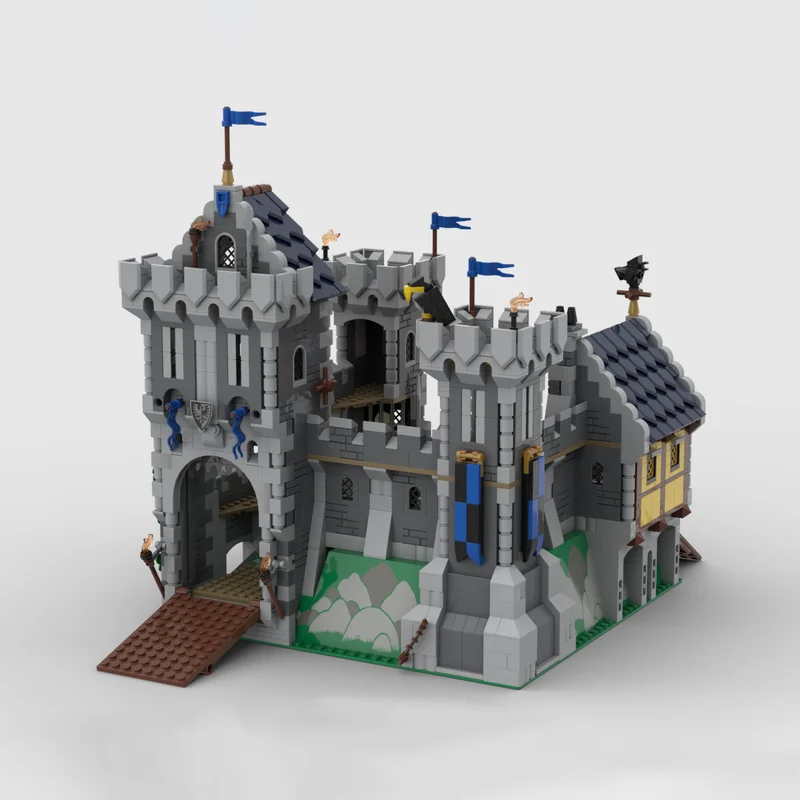 

Medieval Fortress Model Moc Building Bricks Falcon Knight's Castle Technology Modular Block Gift Christmas Toy DIY Sets Assembly