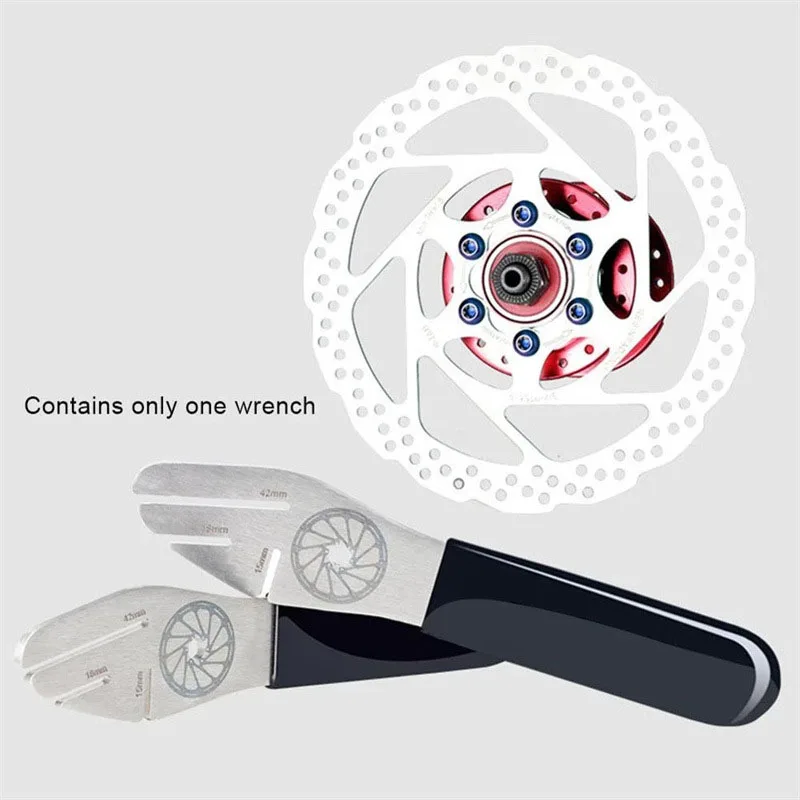 

1pc Black Bicycle Disc Brake Rotor Truing Wrench Adjustment Tool for Mountain Bike Anti-Rub Disc Brake Rotor Pad Repair Tool