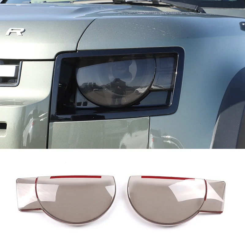 

For 20-22 Land Rover Defender headlight blackening shell car headlight cover plastic shell lampshade transparent lampshade