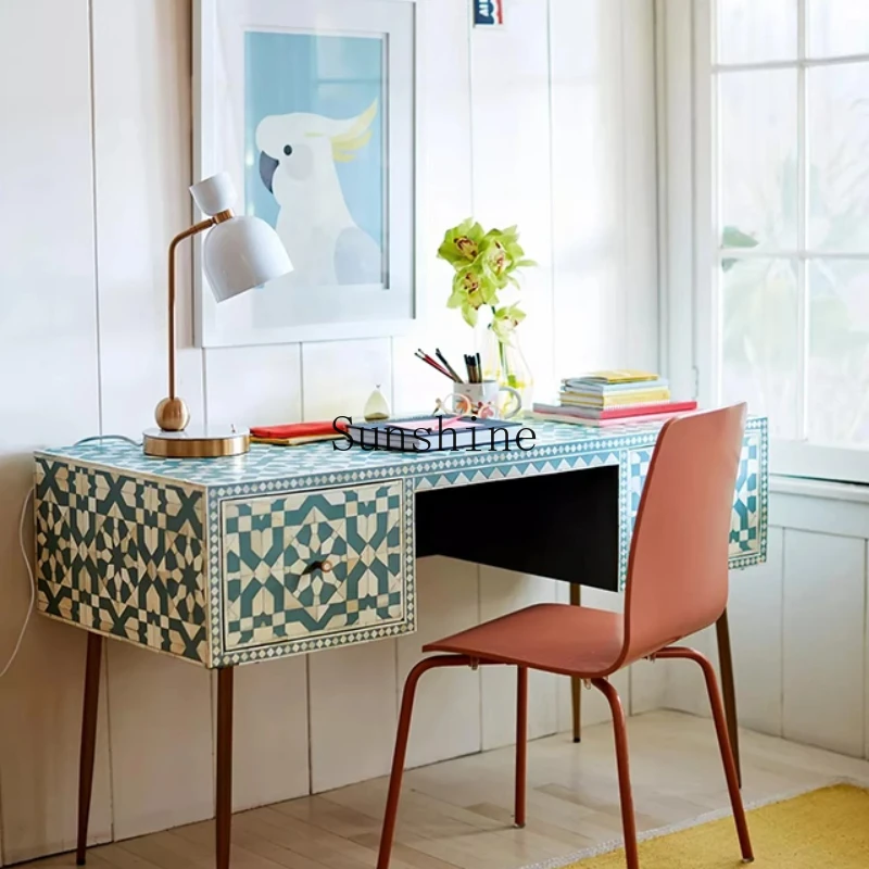 

French light luxury dresser neoclassical simple painting fashion writing table