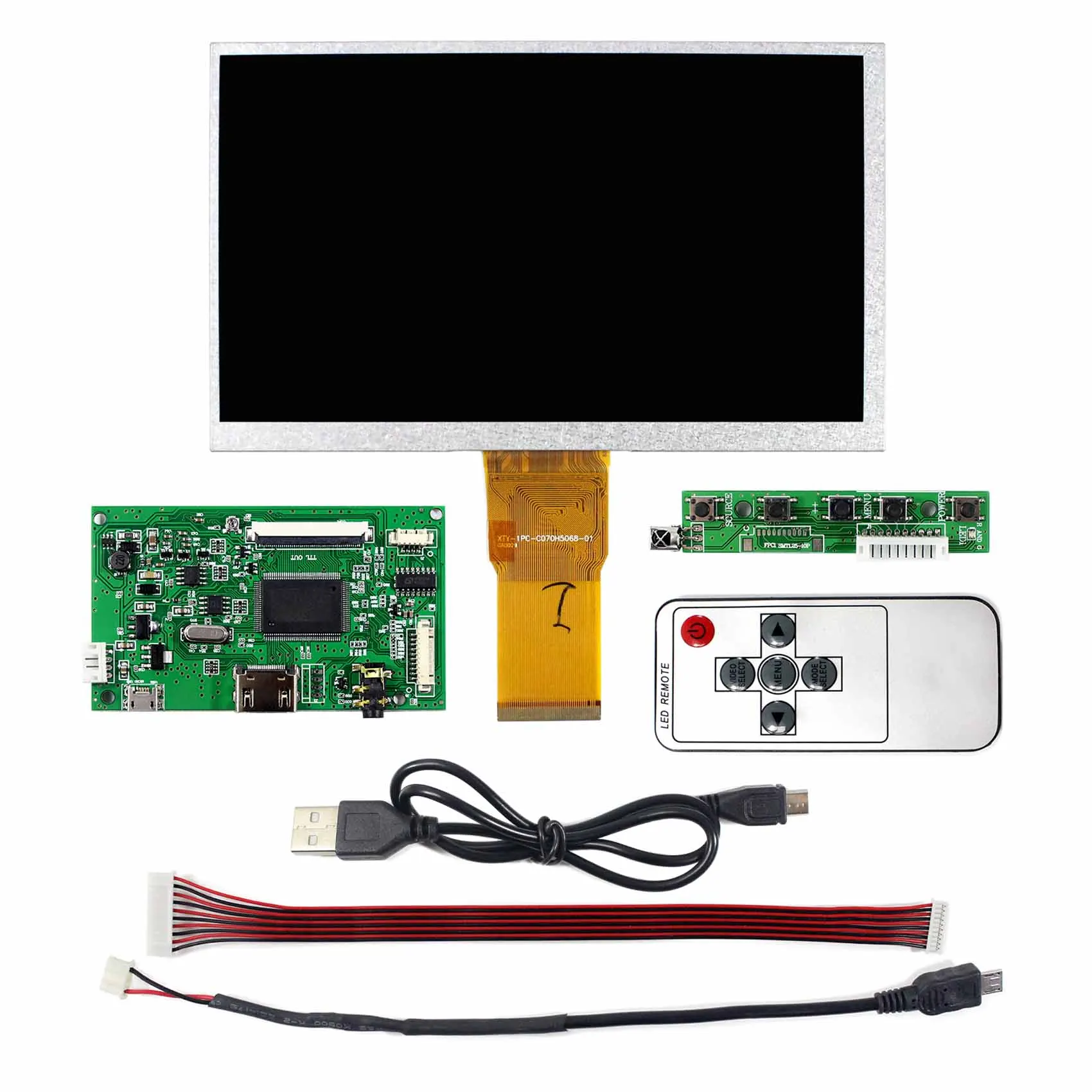 Tft Screen Lcd Display Board Tb070-H5015E68C-00 1024X600 Screen Lcd Advertisement 7 Inch Tft Lcd Display With H/d Driver Board