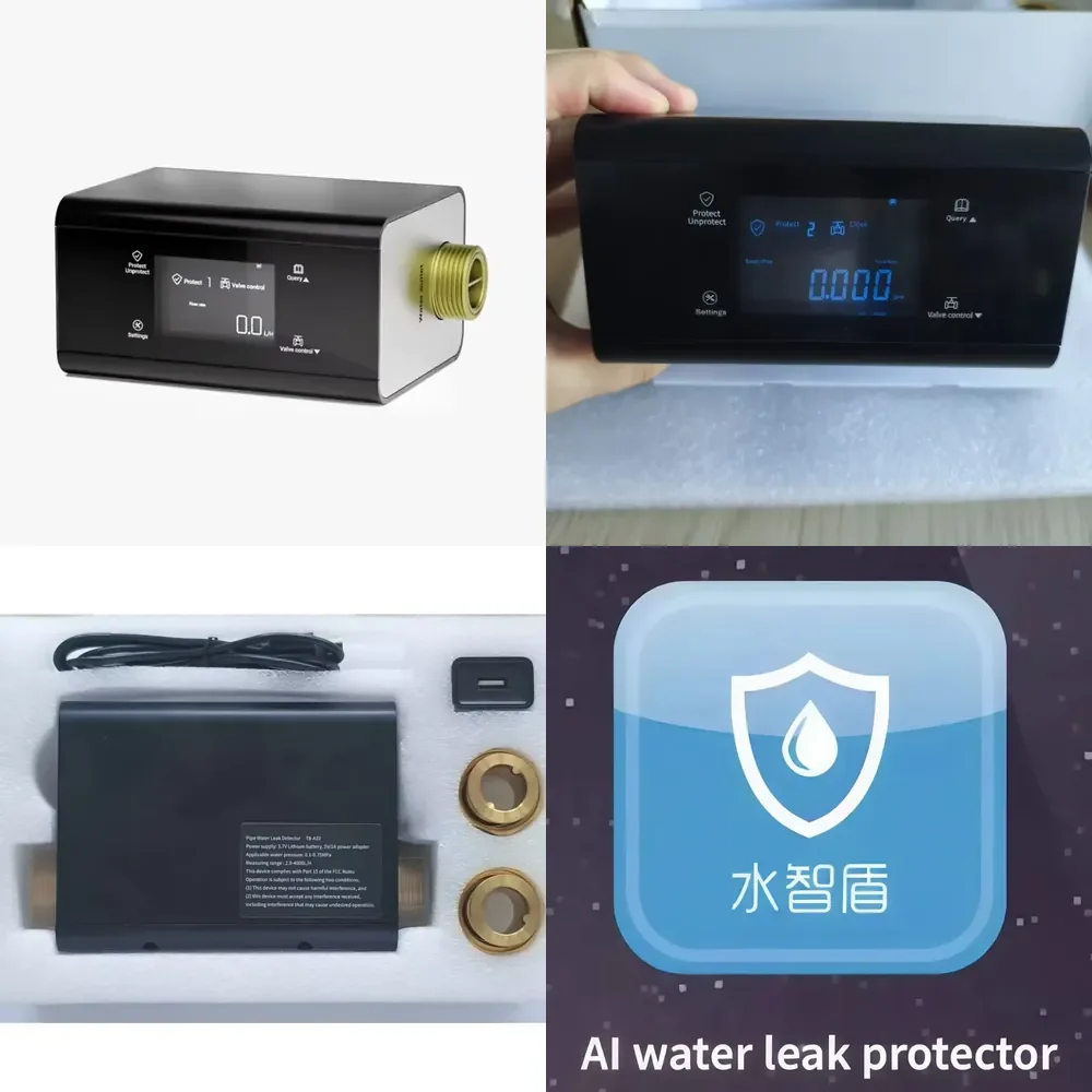 Smart Water Leakage Ultrasonic Sensor for Whole House Pipe System APP Remote Control Avoiding Flood & Water Leak
