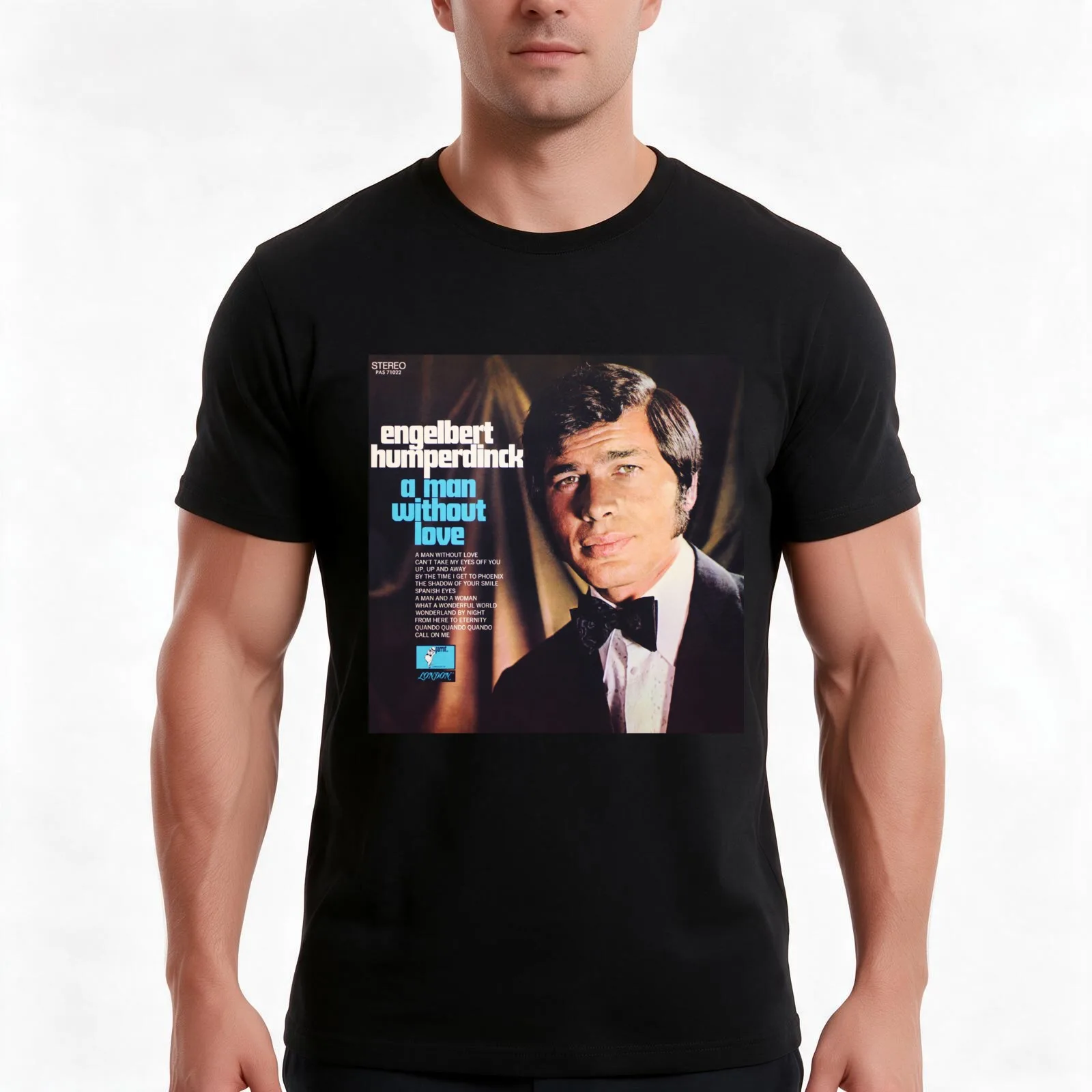 Engelbert Humperdinck a man without love T-Shirt, Summer Casual Cotton Tee, Oversized Streetwear Tops, Vintage Graphic Print