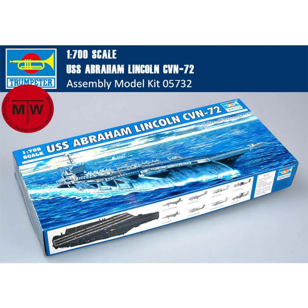 

Trumpeter 05732 1/700 Scale USS ABRAHAM LINCOLN CVN-72 Military Plastic Asembly Model Building Kits