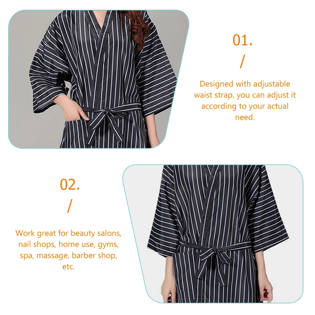 

Салонный клиент, накидка, парикмахерский халат, тканевый регулируемый ремень, легкосохнущий женский и мужской халат, спа-халат для душа