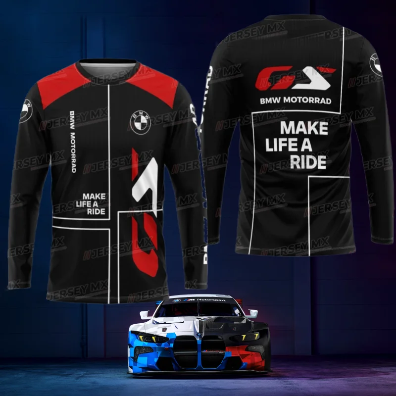 

2025 New BMW Quick-drying Long-sleeved High-end Luxury BMW Brand Sports and Leisure T-shirt Car Lover Gift Cycling Suit Top Moto