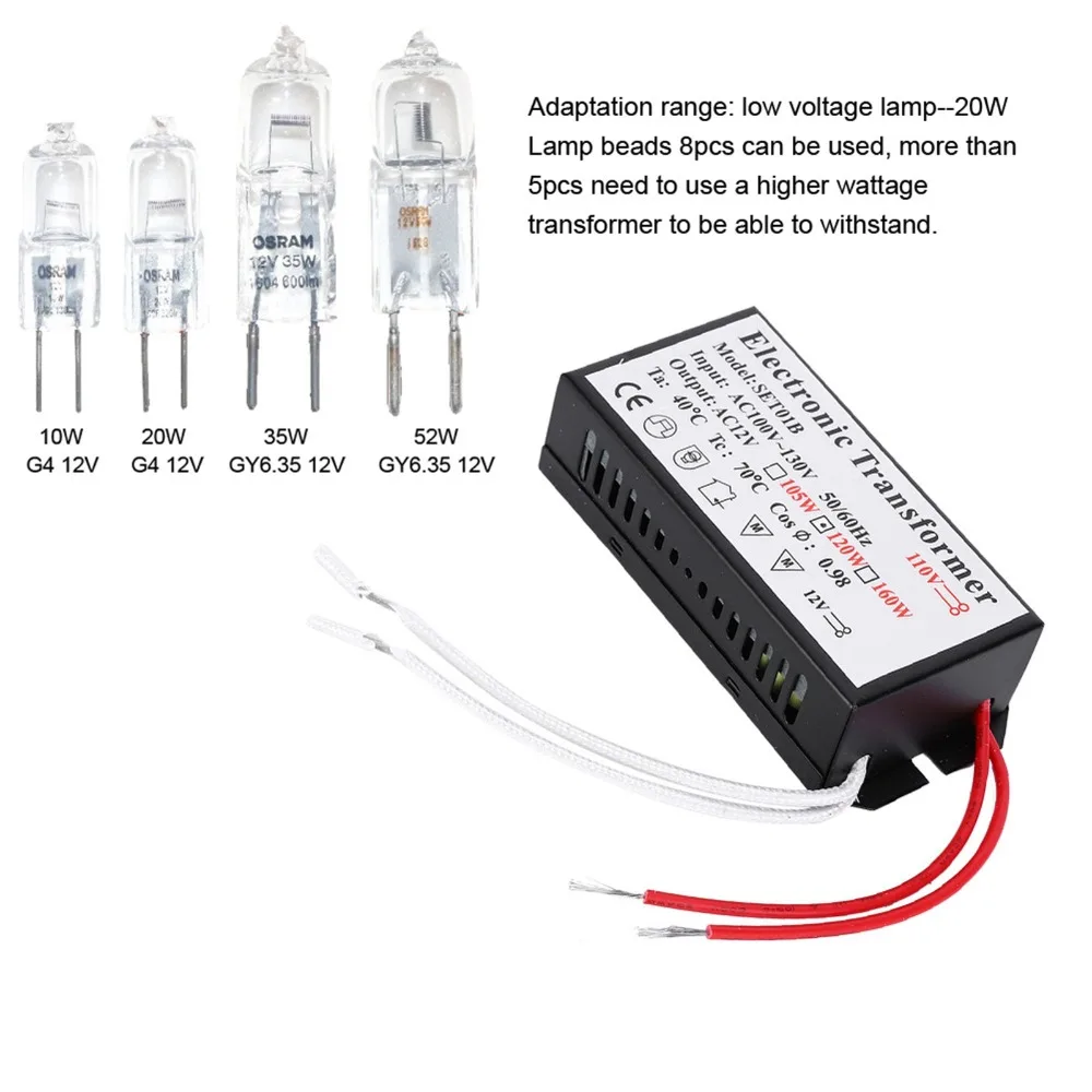 110V To 12V Electronic Transformer Dimming/Segmentation/Remote Control Compact Casing Voltage Converter 60W / 120W Smart