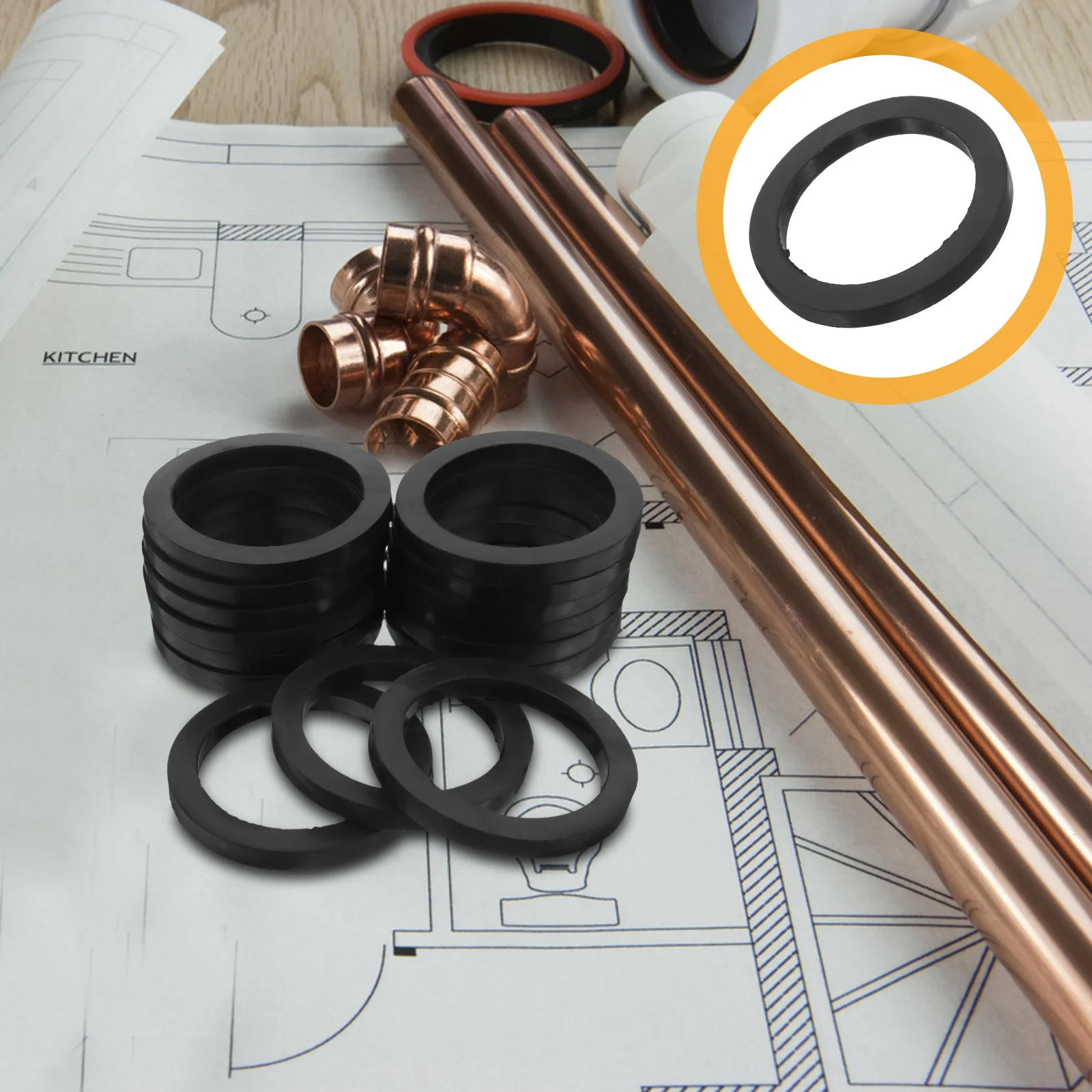 

15Pcs Quick Connect Hose Gasket Washers Camlock Sealing Nitrile Rubber Anti-Slip for Water Hose Plumbing