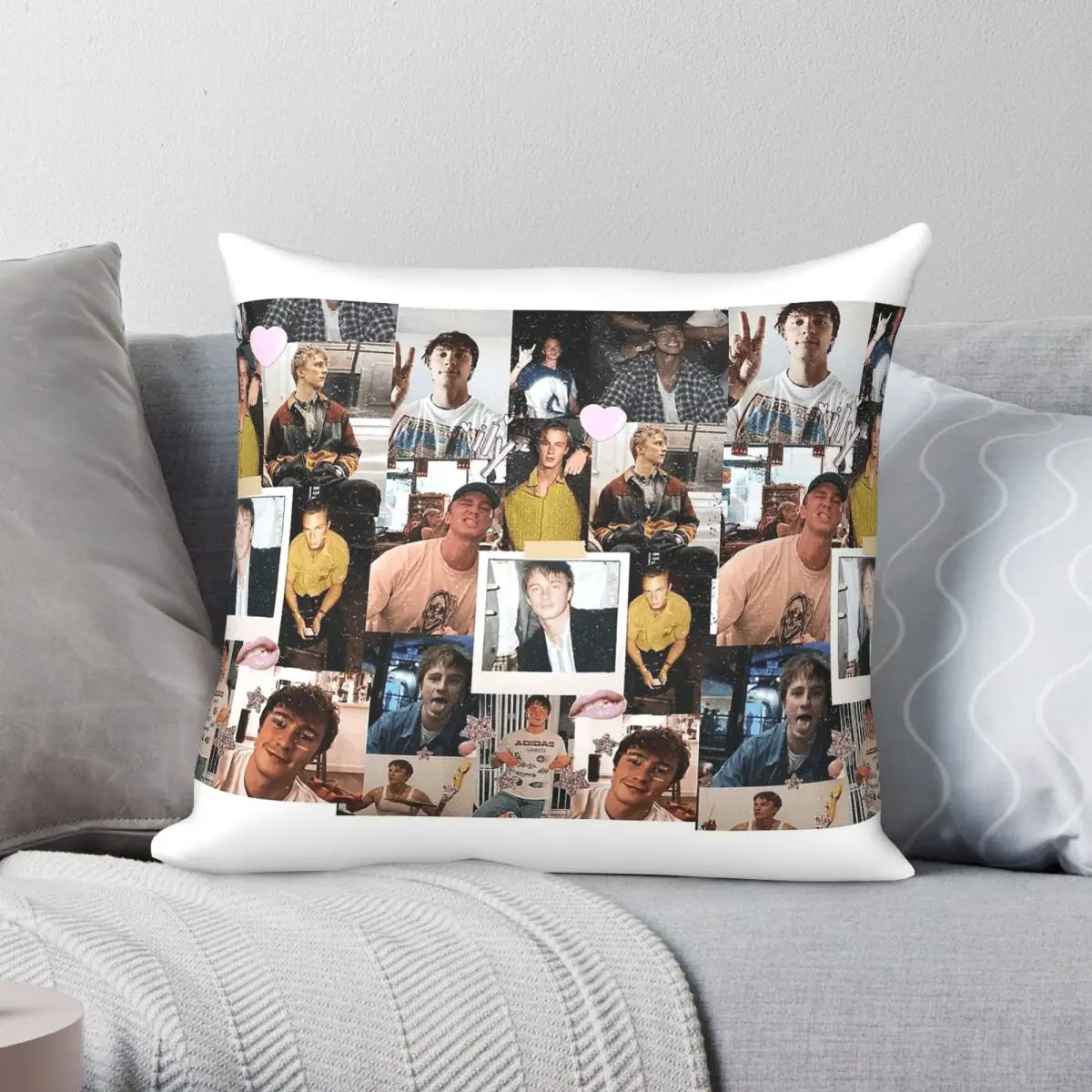 Drew Starkey Actor Square Pillowcase Polyester Linen Velvet Pattern Zip Decorative Throw Pillow Case Sofa Cushion Cover