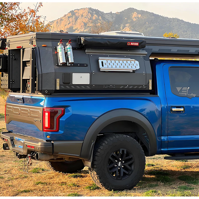 Durable Pickup Camper Shell with Waterproof Tent Walls for All Weather Camping and Overland Travel
